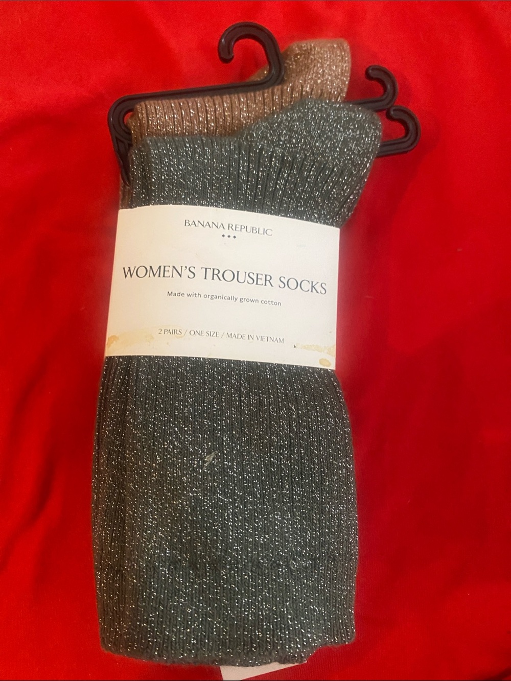 Banana Republic Metallic Gray and Bronze Women's Trouser Socks - 2 Pack